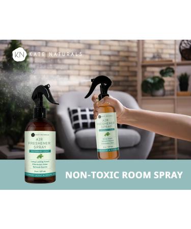 Kate Naturals Peppermint Air Freshener Spray (2 Pack) - Odor Eliminator & Fabric Refresher with Essential Oils for Pillows, Linen, and Room - Minty Fresh Aroma - Buy Online on GoSupps.com