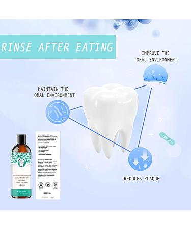 237ml Mouthwash Natural Alcohol-Free Gum Rinse - Column with Tongue Scraper and Toothbrush for Oral Hygiene Health and Dry Teeth Repair for Travel and Adults - Buy Online on GoSupps.com