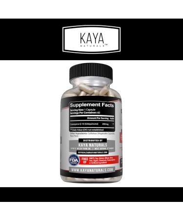 Kaya Naturals CoQ10 Power Supplement | Antioxidant for Heart Health Blood Pressure & Immune Support | 60 Veggie Capsules - Buy Online on GoSupps.com
