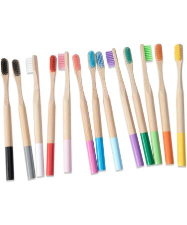 FRCOLOR 8 Pcs Wooden Toothbrush Set - Eco-Friendly Bristle Toothbrushes for Adults | Sustainable Dental Care - Buy Online on GoSupps.com