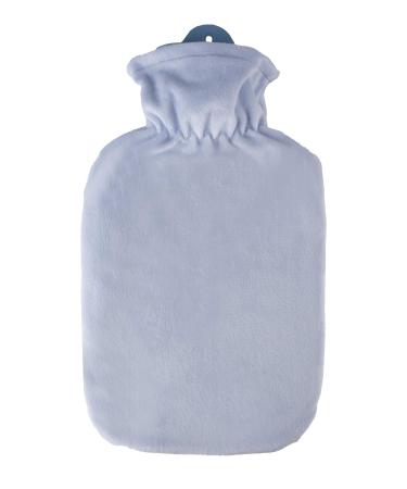S nger 2.0 litre rubber hot water bottle with classic fleece cover in pastel blue