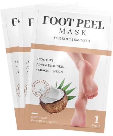 Foot Mask - 3 Pairs Peeling & Moisturizing Socks for Dry Cracked Feet - Foot Spa Treatment for Men & Women - Buy Online on GoSupps.com