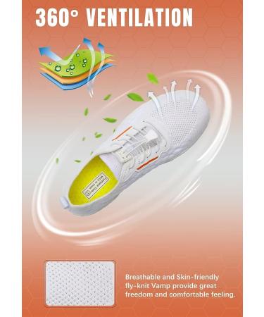 WateLves Water Shoes | Beach Swim Shoes | Quick-Dry Aqua Socks for Surfing Diving | Fishscale/White | Size 8 Women/6.5 Men - Buy Online on GoSupps.com