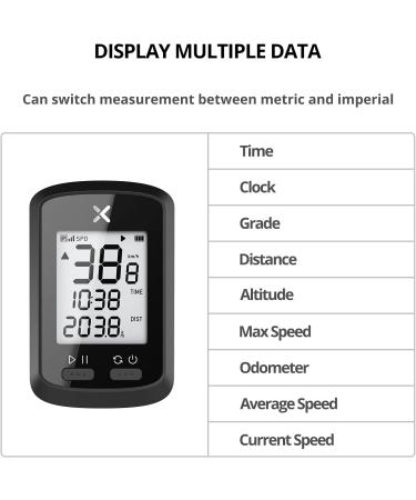 XOSS G GPS Bike Computer - Wireless Bluetooth Speedometer and Odometer for Cycling - Rechargeable and Waterproof - Fits All Bikes - Buy Online on GoSupps.com