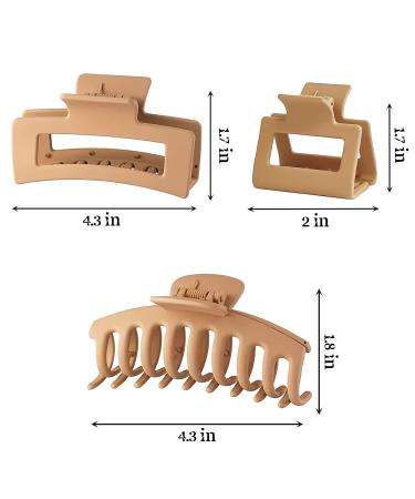 Hair Clips for Thick Thin Hair 12 Pack - 4.3 Large & 2 Medium Claw Clips Combo for Women - XL Matte Cute Hair Clips for Thick Hair - Buy Online on GoSupps.com
