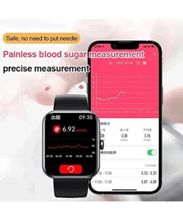 Non-Invasive Glucose Monitoring Smartwatch - Blood Sugar, Pressure, Oxygen Tracker & Fitness Watch (Black) - Buy Online on GoSupps.com