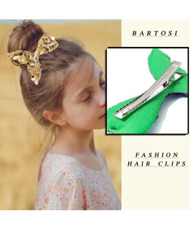 Bartosi Mermaid Hair Clip Set - Sequins Fabric Bling Hair Barrettes for Women and Girls (Pack of 8) - Buy Online on GoSupps.com