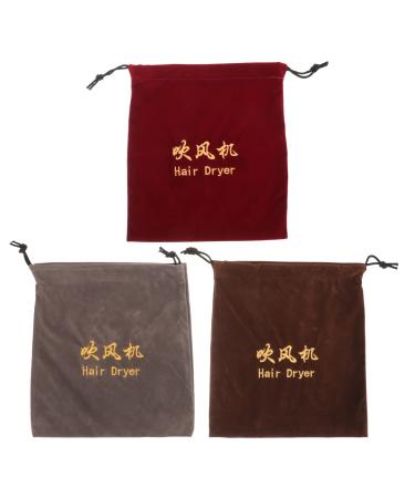FOMIYES 3 Pcs Hair Dryer Storage Bag Travel Wine Bag Hair Dryer Drawstring Bags Cloth Hair Dryer Bag Toolkit