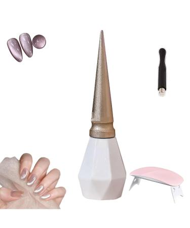 Rolita Gel Polish Rolita Nail Polish Cat Eye Gel Nail Polish Glitter Crystal Gel Nail Polish with Magnet Natural Elegant Cream Glue Hand Diy Nail Art Kit for Home (Y-26 L) Y-26 1 ml (Pack of 1)