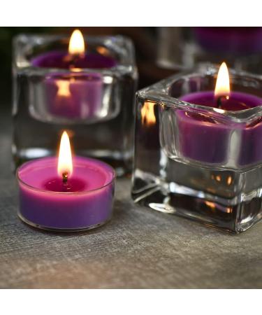 DEYBBY Lavender Scented Soy Wax Tealight Candles Bulk - Aromatherapy for Stress Relief, Relaxation | Long Lasting Clear Cup - 12 Pack - Buy Online on GoSupps.com