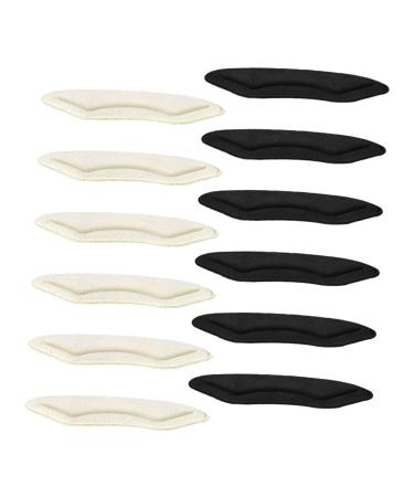 FOMIYES 6 Pairs Heel Sticker Half Size Pad Practical Heel Pads Heel Prevention Silicon Heel Pads Heel Slip Pads Sports Shoes Imitation Leather Sponge Double-Sided Adhesive Patch