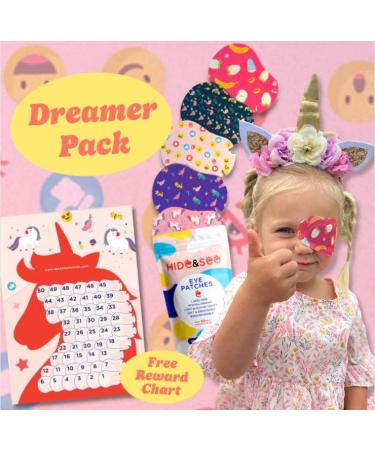 Unicorn Eye Patches for Kids & Adults | 50 Pack, Latex-Free, Hypoallergenic, Light Blocking Design - HIDE&SEE - Buy Online on GoSupps.com