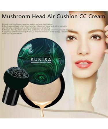Small Mushroom Head Air Cushion CC Cream Foundation Moisturizing Concealer Durable Foundation Liquid Pigmenting Brightening Makeup Nude Base - Buy Online on GoSupps.com