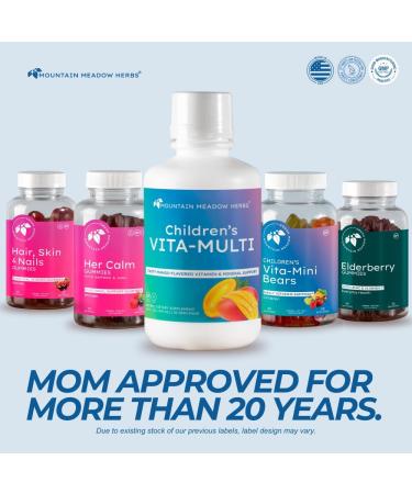 Mountain Meadow Herbs Children's Vita-Multi: Blended Vitamin & Mineral Supplement - Fast Absorbing Liquid Kids Vitamins with Fruits, Greens, and Eye-Protecting Lutein (16 oz.) Vita-Multi Liquid - Buy Online on GoSupps.com