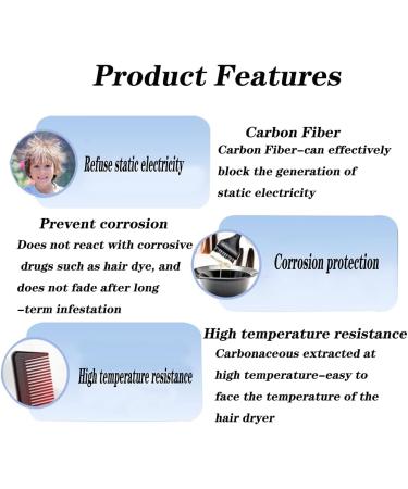 Professional Carbon Fibre Hair Cutting Comb - Fine & Standard Tooth, Heat Resistant, Anti Static - Hairdressing Styling Tool - Buy Online on GoSupps.com