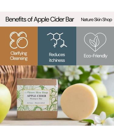 Apple Cider Shampoo Bar - Removes Build-Up for Healthy Hair & Scalp | Natural & Eco-Friendly eCommerce Shipping Worldwide - Buy Online on GoSupps.com