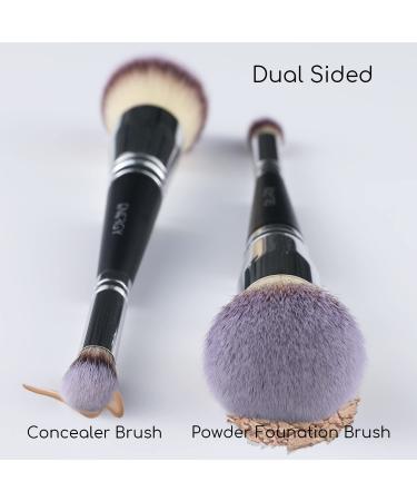 ENERGY Foundation Brushes - Dual-Ended Liquid & Cream Makeup Brush Set for Flawless Blending & Buffing - Buy Online on GoSupps.com