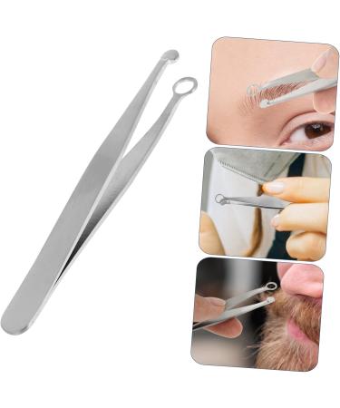 Beavorty Eyebrow Clippers 1pc Nose Hair Trimmer Metal Stainless Steel Tweezer Man Round Tip Eyebrow Tweezers - Buy Online on GoSupps.com