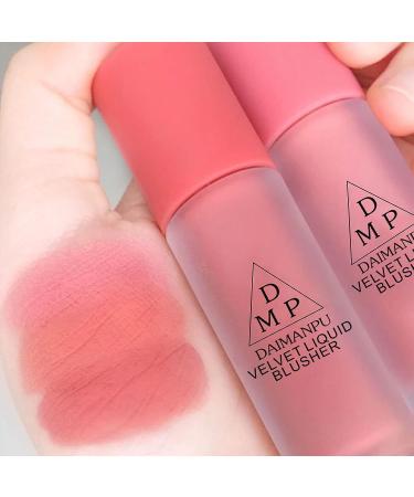 Velvet Matte Mousse Liquid Cream Blush Set - Lightweight & Natural-Looking Cheek Color - Breathable & Sheer Flush - Hazy Feeling - 3PCS - Buy Online on GoSupps.com