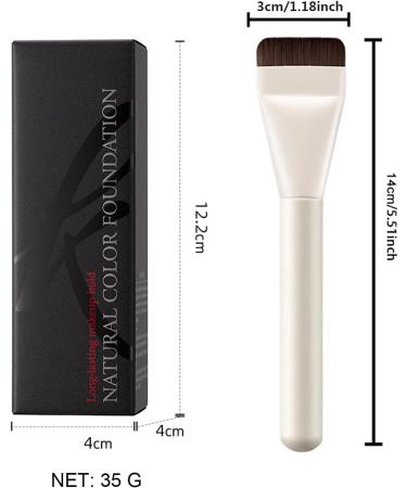 Graviola Nude Foundation natural lightweight liquid foundation with brush color correction cream waterproof and durable gently covers and protects the skin for a flawless nude look deep skin - Buy Online on GoSupps.com