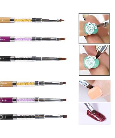 Kalolary 3PCs Acrylic Nail Brushes - Perfect Gel Nail Art & Design Accessories for Professional Nail Care - Buy Online on GoSupps.com