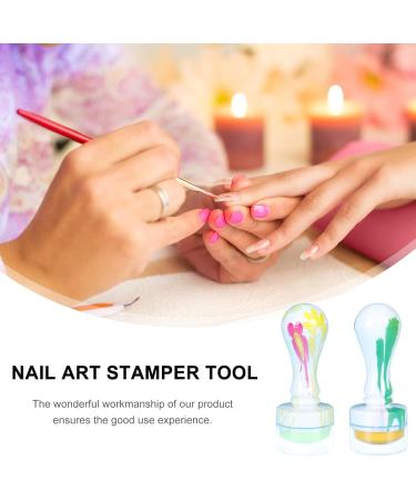 Minkissy Silicone Nail Stamp & Scraper - Clear Nail Art Stamping Tool for Acrylic Manicure 8x3cm - Buy Online on GoSupps.com