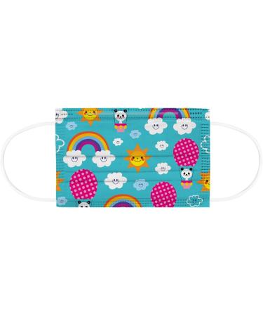 50 Pcs Disposable Cover Face_Masks for Children Kids Cute Print Breathable 3 Layer Anti Dust Mouth Protective Covering B-5 One Size Fits Most - Buy Online on GoSupps.com