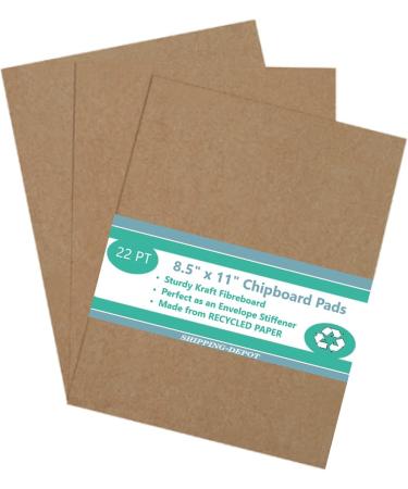 200 Pack of 8.5x11 Chipboard Pads - 22PT Brown Scrapbooking Sheets - Light Weight - Secure Seal - Pack of 200 - Buy Online on GoSupps.com