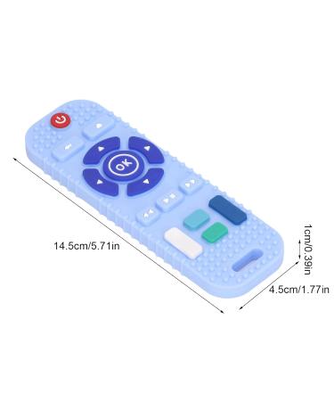 Silicone Safe TV Remote Teething Toy for Toddlers - Blue Cartoon Texture, Skill Development Toy for Teething Relief at Home - Buy Online on GoSupps.com