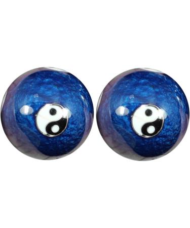 Beavorty Hand Massage Baoding Balls - Stress Relief & Fitness | Ceramic Blue 2pcs Set for Hand Training - Buy Online on GoSupps.com