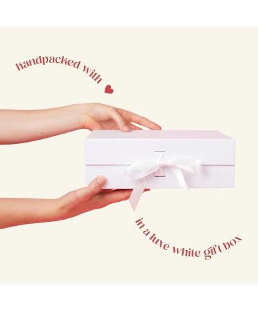 Women's Relaxation Gift Basket: Self Care Package with Vegan Hand Cream, Pearl Sheet Mask, Herbal Bath Soak, Rose Organic Tea, Fluffy Socks, Floral Scrunchie & Card - Buy Online on GoSupps.com