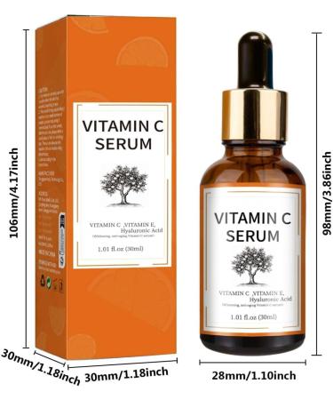 Bio Face Serum with Vitamin C Hyaluronic Acid and Vitamin C Vitamin C Serum Anti-wrinkle Anti-spot Anti-aging and Moisturizing. Also Ideal As Eye Cream (1pc) - Buy Online on GoSupps.com