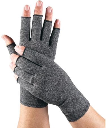 Fingerless Compression Gloves for Men & Women - Relieve Hand Pain & Swelling Small Gray - Perfect Fit for Comfort & Support - Buy Online on GoSupps.com