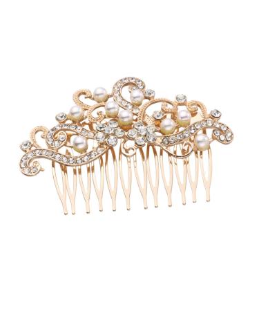 DOITOOL Bridesmaids Suction Cup Pencil Holder Veil Comb Antique Hair Comb Clips Bride Hair Comb Rhinestone Barrettes Womens Hair Ornament Wedding Crystal Beads Miss