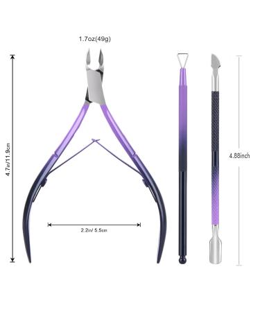 Nail Skin Pliers & Shaver Set - Sharp Stainless SteelDead Skin Remover | Long-Lasting Purple-Black Manicure Tools for Perfect Nails - Buy Online on GoSupps.com