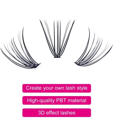Fadlash 20D-0.07-C Cluster Eyelash Extension 12mm - DIY Individual Lashes for Self-Application - Buy Online on GoSupps.com