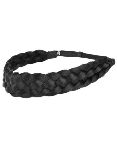 Gledola Synthetic Hair Braid Headband for Women - 5 Strands, Natural Black - Buy Online on GoSupps.com