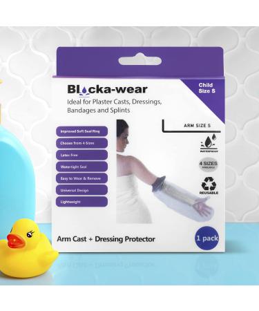 Blocka-wear Waterproof Arm Cast Cover for Kids | Reusable Sleeve Protector for Shower & Bath | Neoprene Seal & PVC Body | Child Size M - Buy Online on GoSupps.com