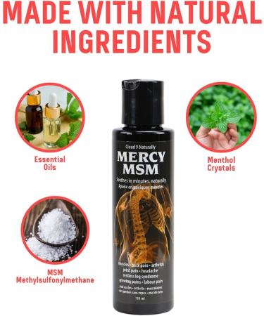 Mercy MSM Natural Pain Relief Lotion Cream 110 milliliters - Buy Online on GoSupps.com