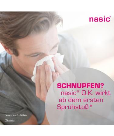 Nasic O.K. Nasal Spray for Adults & Children | Preservative-Free Runny Nose Relief | Xylometazoline & Dexpanthenol | 10 ml | International Shipping Available - Buy Online on GoSupps.com