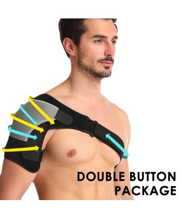 JTMKYO Adjustable Gray Shoulder Pads - Ultimate Shoulder Support & Protection for Rotator Cuff & School Use - Buy Online on GoSupps.com