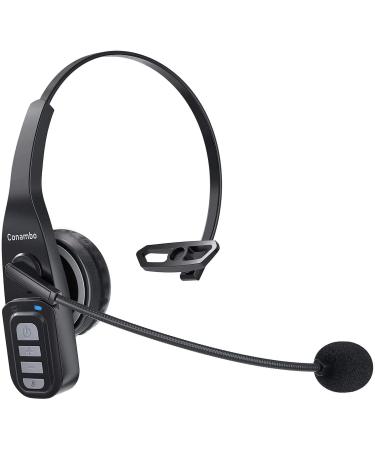 Conambo Trucker Bluetooth Headset 5.0 with Microphone Noise Cancelling Wireless Phone Headset 22Hrs Talktime Mute Button Bluetooth Headphones for Cell Phones Business Home Office Trucker - Buy Online on GoSupps.com