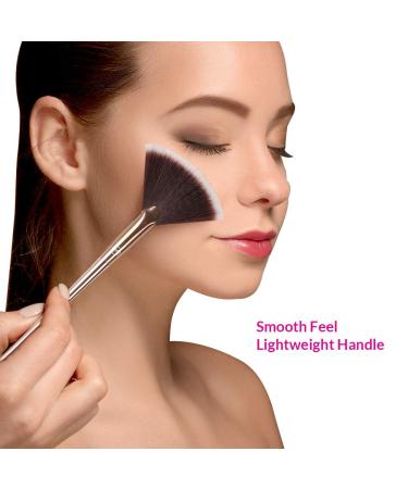Brush Master Gold Fan Kabuki Makeup Brush for Flawless Foundation & Powder Buffing - Buy Online on GoSupps.com