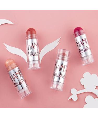 4 Colors Face Blush Stick - Matte Highlight Long-Lasting & Water-Resistant Rouge Cream for Cheeks Eyes & Lips - 4 Pack (0.25g Each) - Buy Online on GoSupps.com