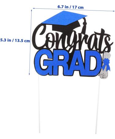 DECHOUS 4pcs Graduation Row Graduation Dessert Toppers Grad Picks Appetizer Dessert Picks Class of 2023 Graduation Toppers Graduation Decorations Class of 2023 The Draft Blue 17X13.5CM - Buy Online on GoSupps.com