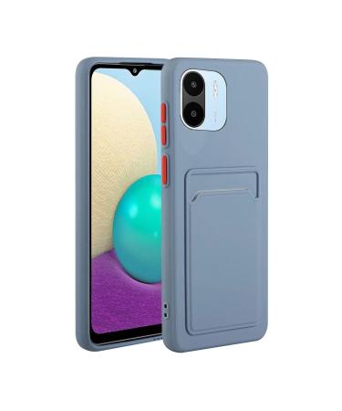 Tivenfezk Nadoli Silicone Case for Xiaomi Redmi A1 Ultra thin shockproof scratch -resistant Wallet soft TPU protective cover Mobile phone case with credit card holder Xiaomi Redmi A1 Gray