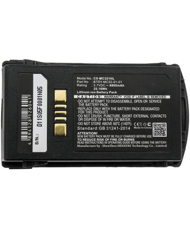 6800mAh Battery Replacement for Zebra MC3200 MC32N0 MC3300 | Compatible with BTRY-MC32-01-01 BTRY-MC32-52MA-01 BTRY-MC33-52MA-01 | International Shipping - Buy Online on GoSupps.com