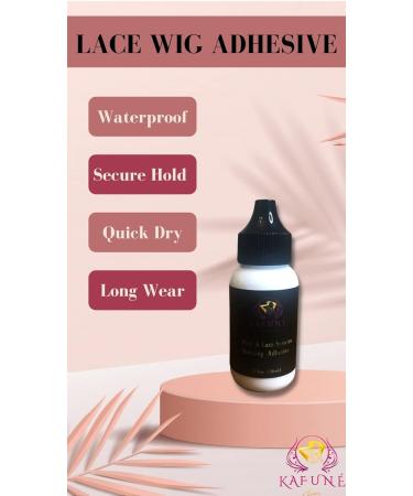 Lace Wig Adhesive – Waterproof Hold Natural Finish for 2-3 Weeks Travel Size 1.3 OZ – No Flaky Residue Ideal for Wigs & Toupees - Buy Online on GoSupps.com