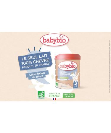 Babybio - Infant Milk - Caprea 3rd Age - 800 g - Goat Milk - From 10 Months - Organic - Made in France - Palm Oil Free - Pack of 3 - Buy Online on GoSupps.com