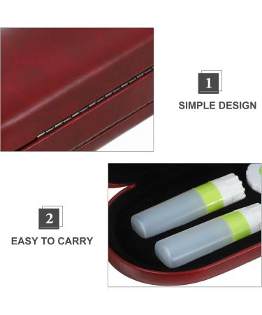 Healvian Double Glasses Case - 2 in 1 Portable Dual-Sided Contact Lens Container with Mirror & Tweezer | Red - Buy Online on GoSupps.com